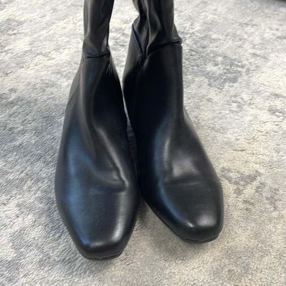 New Anne Klein Flex Mollie Knee High Boots Low Wedge Black Sz 6.5 - Picture 9 of 15
